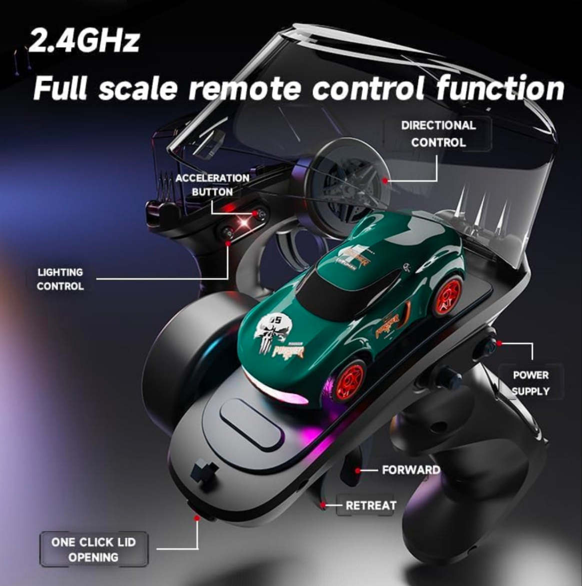 Mini desktop drift car 4x4 1:64 scale