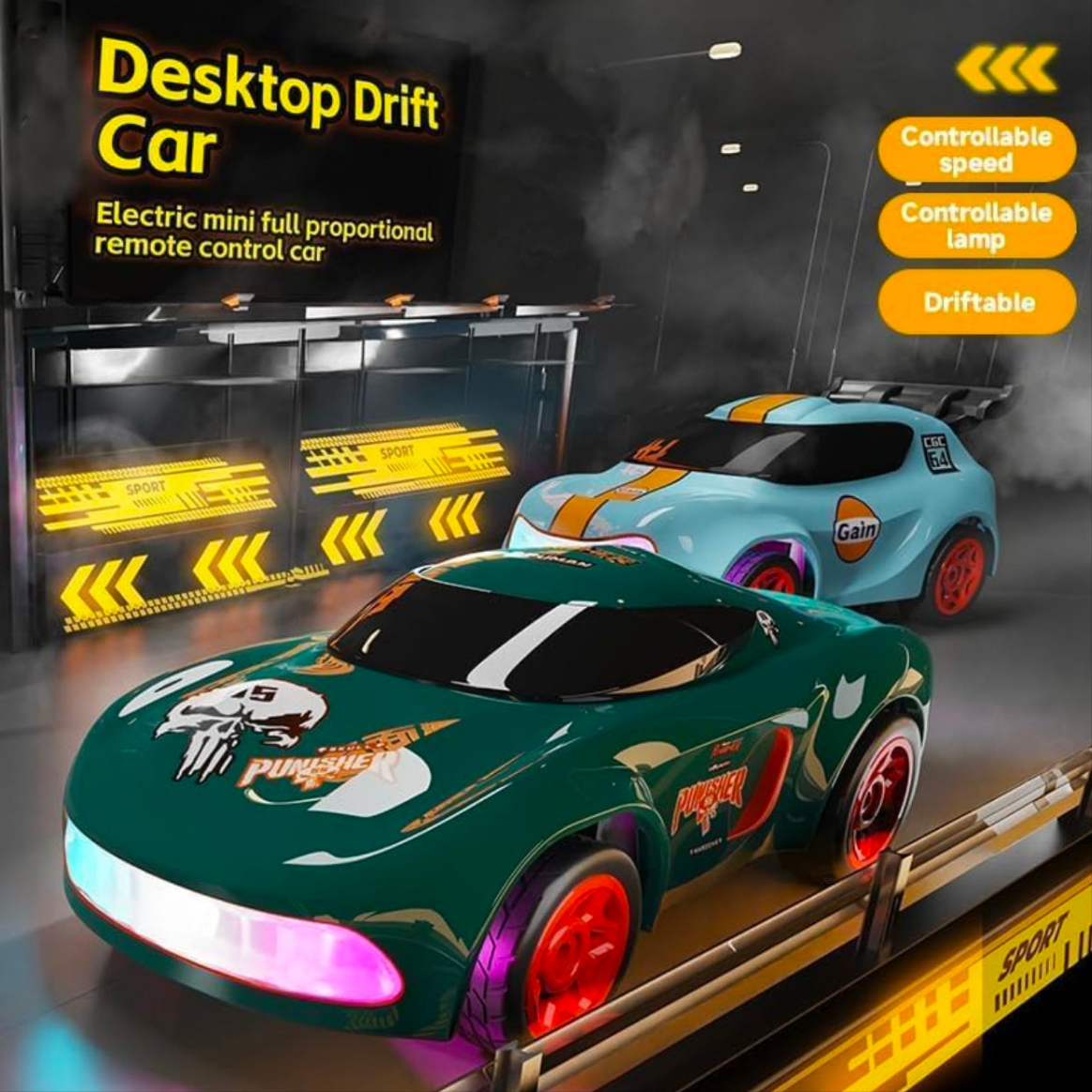 Mini desktop drift car 4x4 1:64 scale