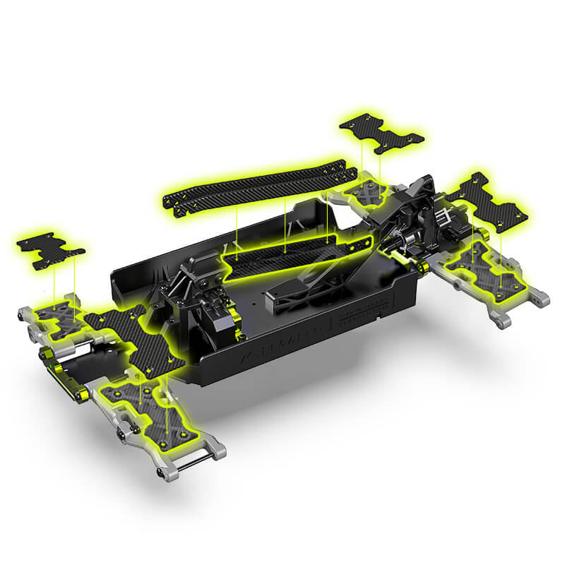 Rlaarlo Omni-Terminator Carbon Fiber MINI 1:10 Scale RTR Brushless Monster Truck, RZ001B-C
 (367)