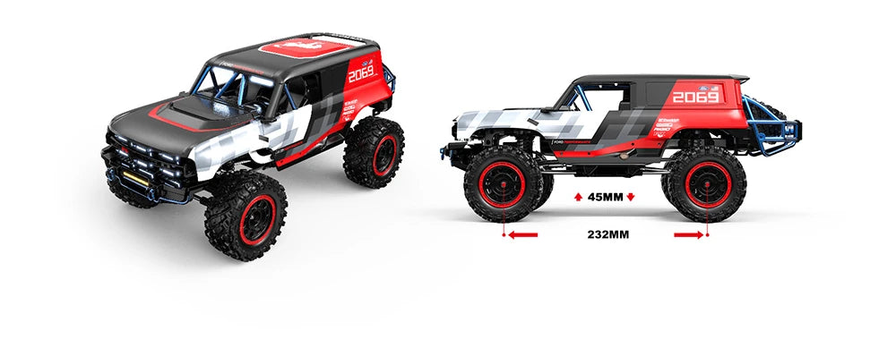 MJX Hyper Go H12P 1/12 RC Crawler – Licensed Ford Bronco Baja 1000 Edition