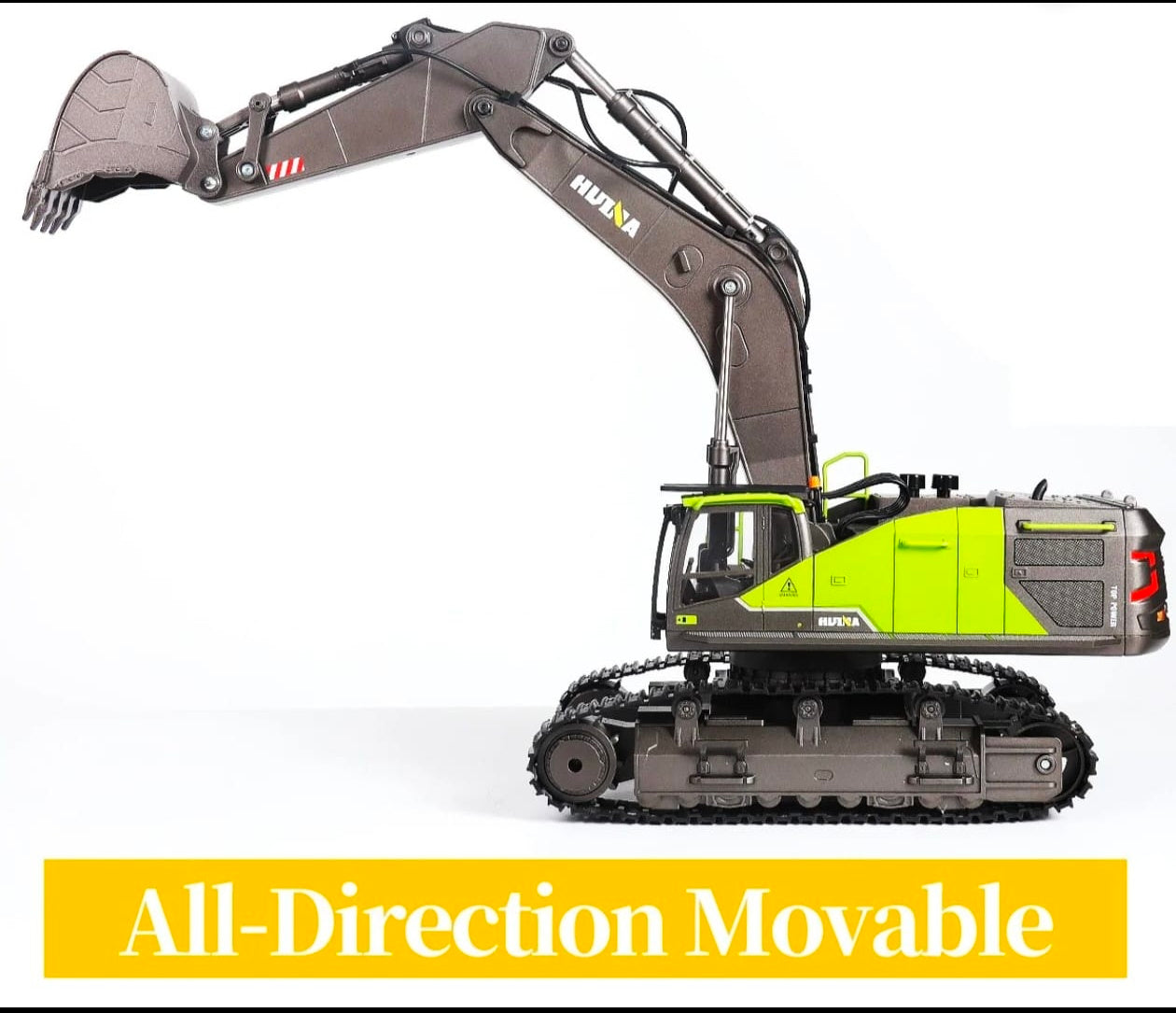 Huina 1593 1:14 Scale RC Excavator – Full Metal Hydraulic-Style Construction Vehicle