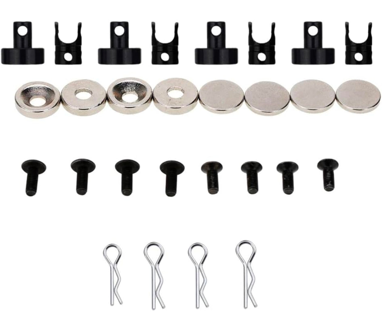 Rc magnetic body shell mount for 1/8, 1/10, 1/12 and 1/14 scale size