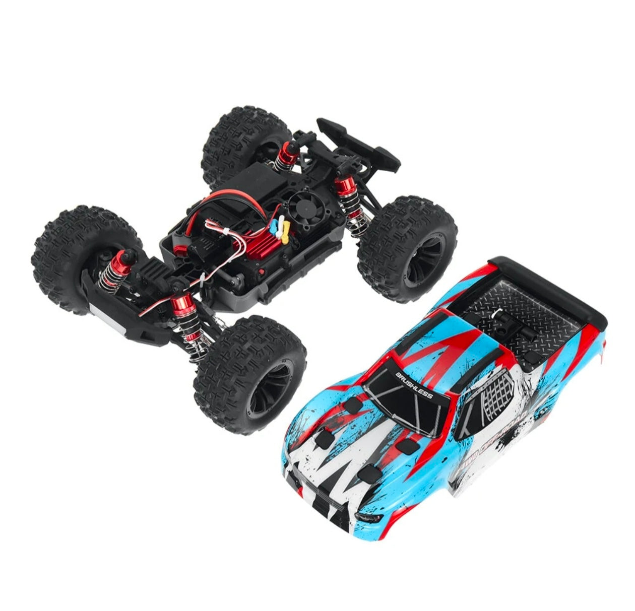 MJX Hyper Go 16208 1/16 4WD Off-Road Brushless RC Monster Truck | High-Speed RTR | India